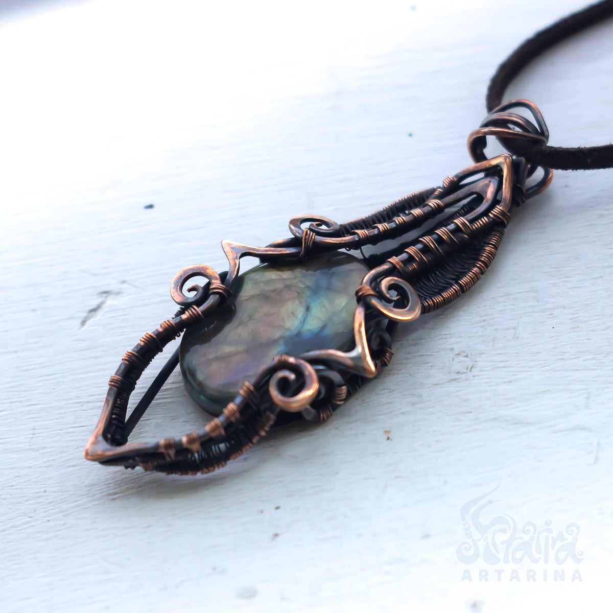 Magick talisman jasper ancient style necklace. Dieselpunk jewelry