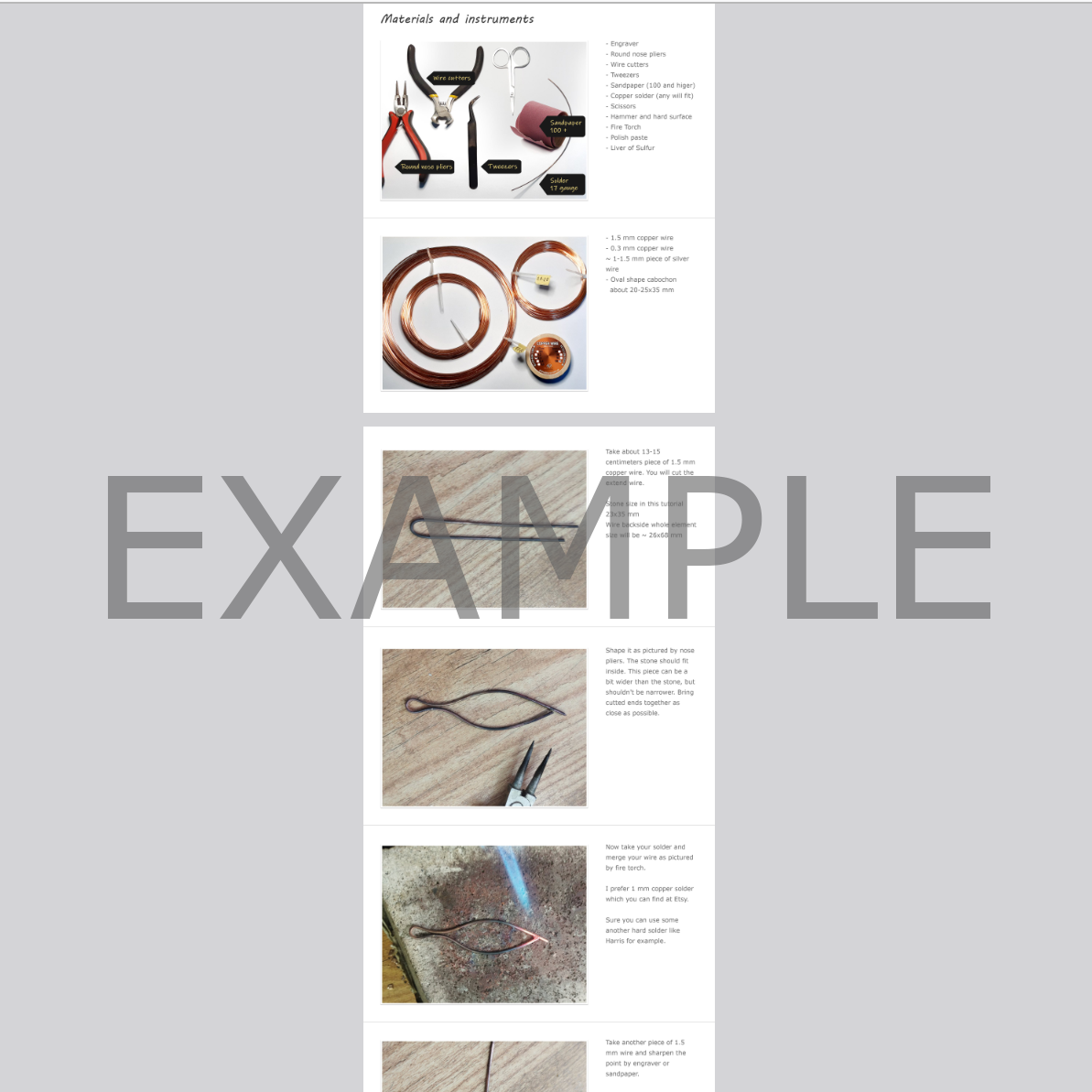 Wire wrapping PDF tutorial | Step by step wire jewelry making
