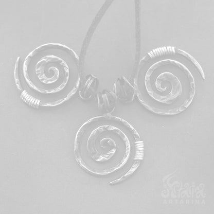 Matching swirl necklaces, magic empath protection talisman, shaman forest spirit keeping amulet