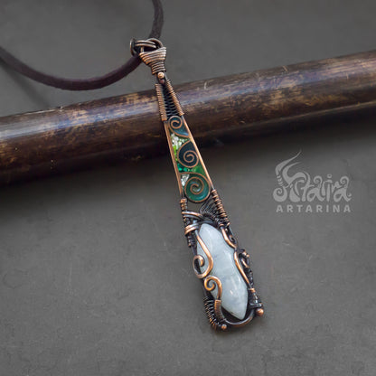 Moonstone pendant crystal pendulum anxiety relief moonstone necklace prosperity lovespell selene necklace conjuring necklace intuition faith necklace moon goddess astrology jewelry empath protection protection amulet