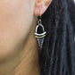 Teardrop handmade copper patinated earrings / Unique rustic jewelry