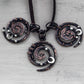 Handmade hand forged wire wrapped spiral necklace. pic 2