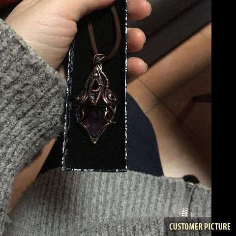 Amethyst copper neckalce