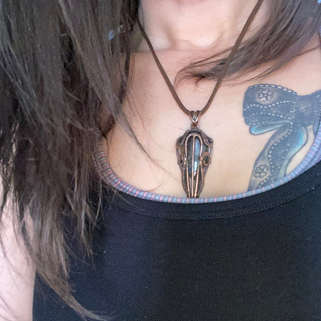 Copper hippie necklace