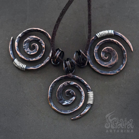 Matching necklaces swirl necklaces magic talisman empath protection shaman amulet forest spirit spirit keeping anxiety relief quantum healing abraxas necklace Astral elementals artarina