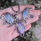 Celestial Dreamscape: Handmade Fantasy Cyberpunk Sterling Silver Necklace with Enchanting Space-Stone