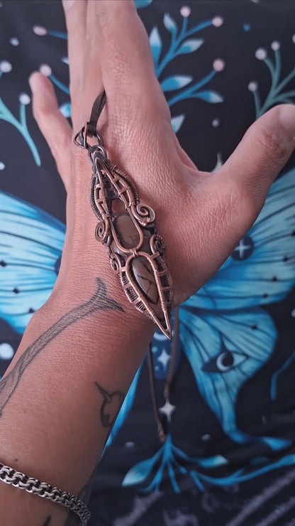 Alchemy necklace, cystal oracle spirit, magical pendant amulet