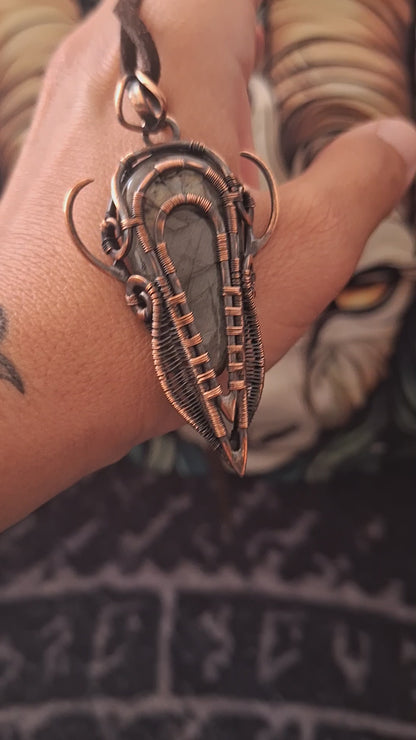 Dune burning man necklace. Steampunk necklace
