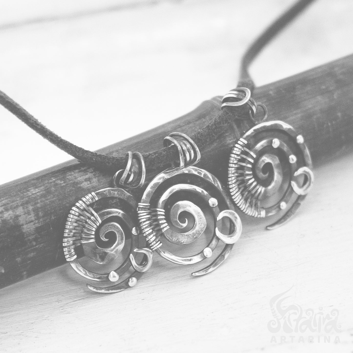 Swirl necklace, Selene astral backrooms spirit keeper, shaman protection amulet