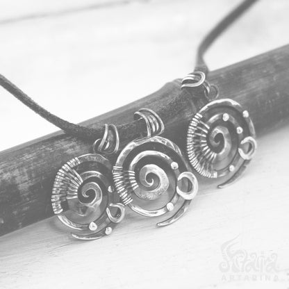 Swirl necklace, Selene astral backrooms spirit keeper, shaman protection amulet