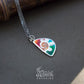 Unique small necklaces made from solid sterling silver and colorful resin. Pendant is one of a kind. Original design by Artarina pic 4