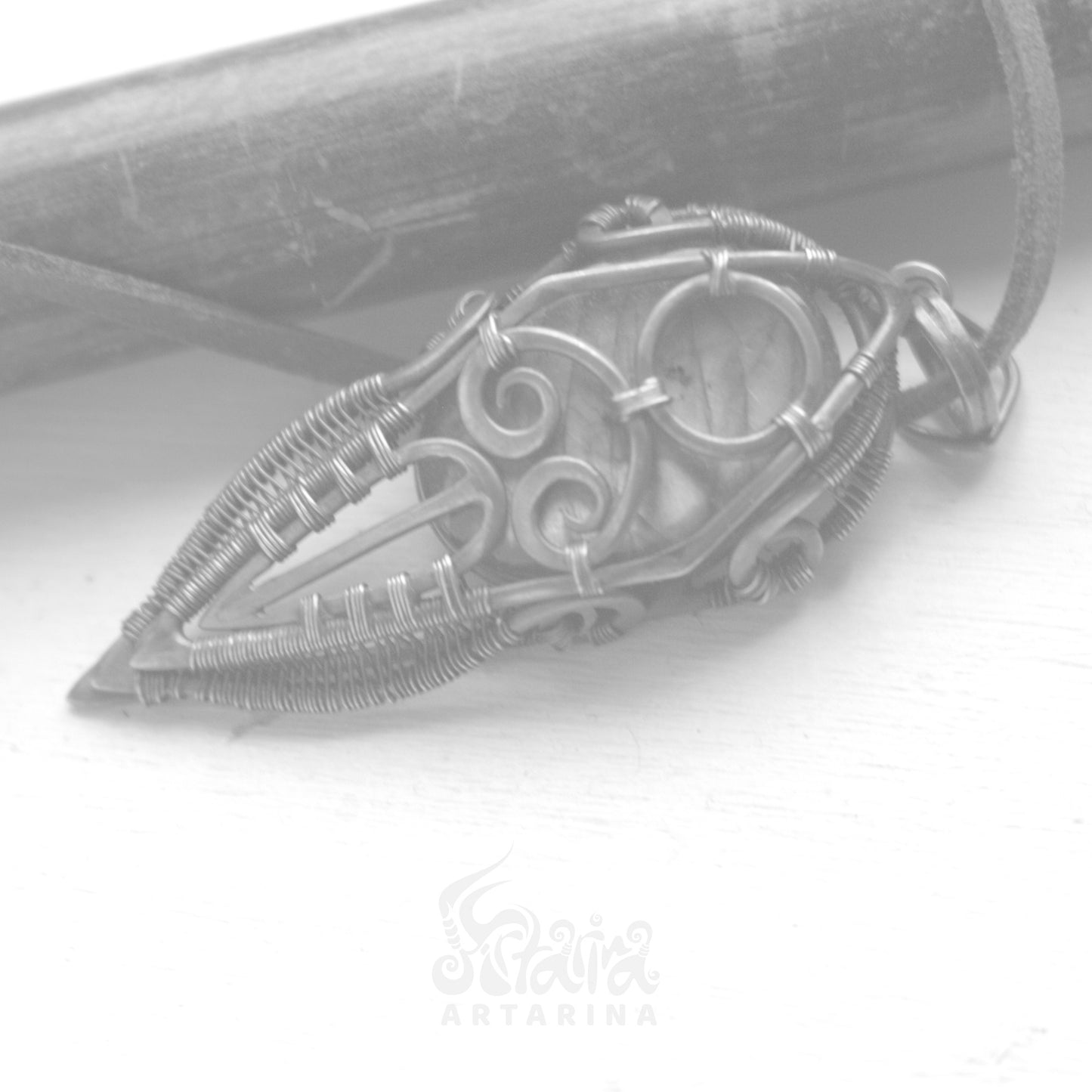 Dune burning man necklace. Steampunk jewelry