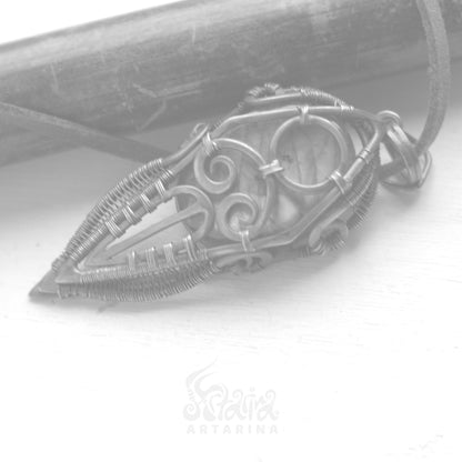Dune burning man necklace. Steampunk jewelry