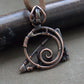 Mathematical jewelry Wire wrapped copper unique geometrical charm Copper jewelry Primitive necklace Hand forged Pagan style Boho and hippie pendant charm Statement pendant by Artarina