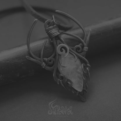 Elven fairy moonstone handcrafted unique necklace