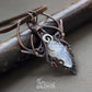 elven fairy moonstone wire wrapped necklace Carved leaf moonstone jewelry pendant leaf jewelry necklace
