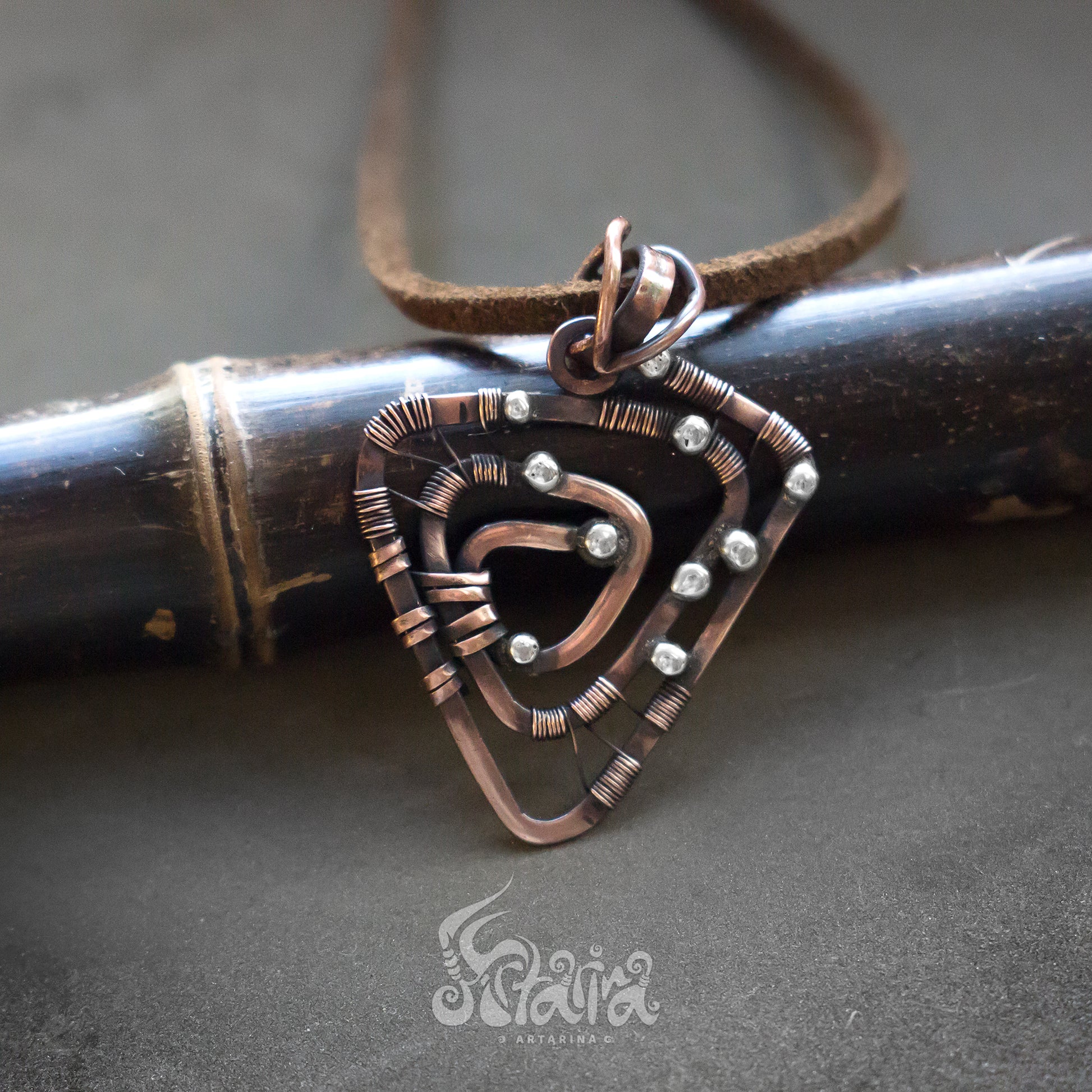 Wire wraps for sale. Unique celtics triangle shaped necklace sacred geometry pagan spiritual pendant