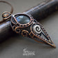 Handcrafted unique obsidian necklace Black natural stone handmade jewelry pendant