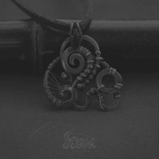 Elephant copper wire wrapped necklace Unique handmade animal elephant jewelry Cute elephant wire wrap neck piece