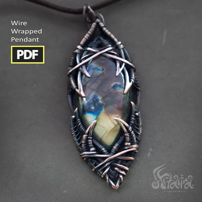 Wire wrapping PDF tutorial | Advanced diy wire jewelry | Complicated copper jewelry step by step solder and wrapping