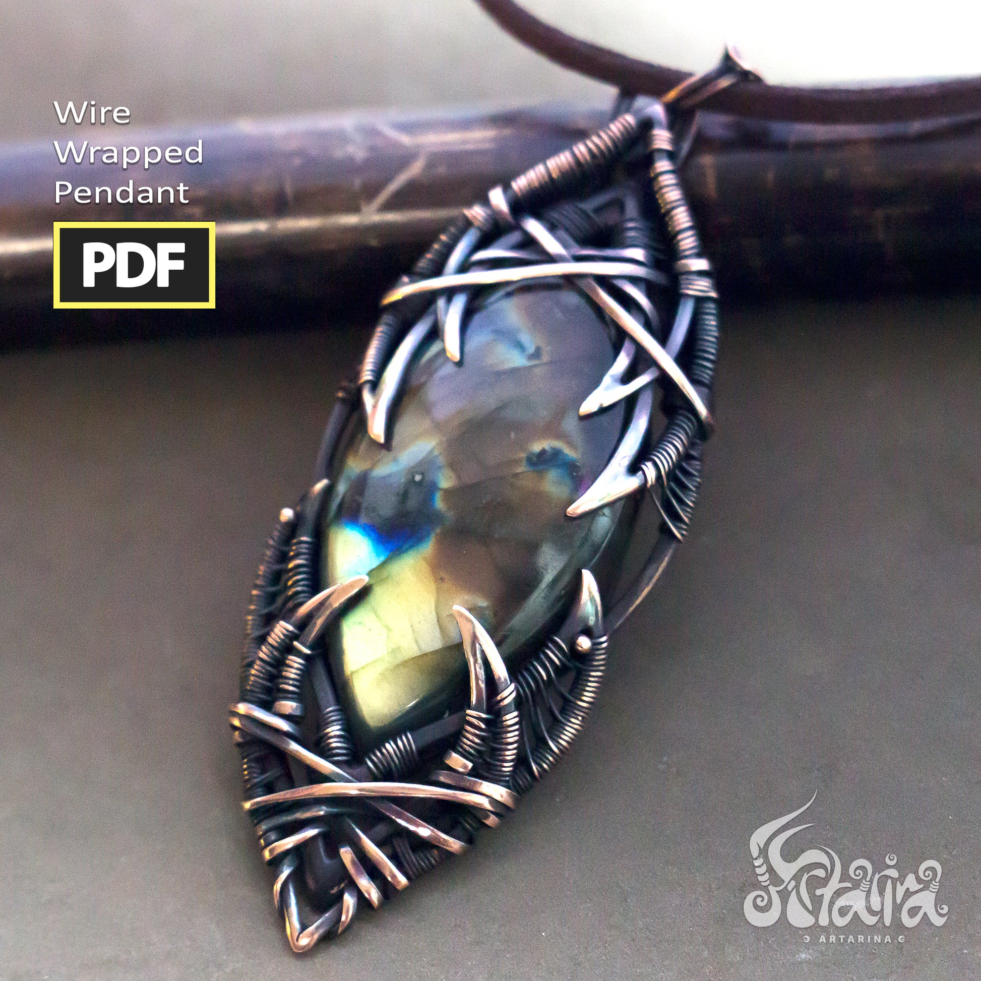Wire wrapping PDF tutorial | Advanced diy wire jewelry | Complicated copper jewelry step by step solder and wrapping