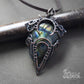 Large statement stone mans pendant | Bold Unique handcrafted rainbow multiflash labradorite necklace | Wire wrapped jewelry for men 