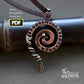 Simple wire wrap spiral PDF pendant tutorial | Wire wrapping diy | Step by step copper wire jewelry making Artarina | See DESCRIPTION BELOW