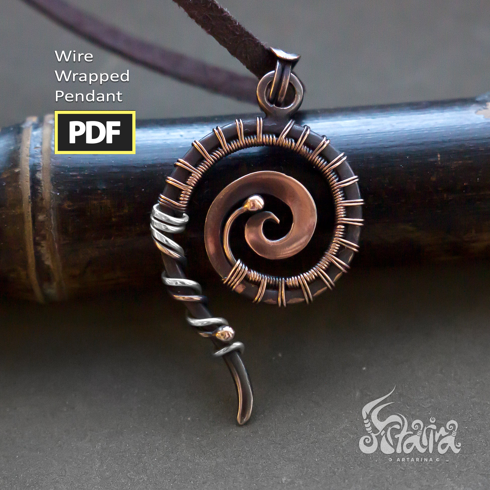 Step by step copper wire jewelry making Artarina