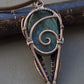 mens labradorite necklace. Statement heady wire wrap pendant