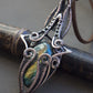 Massive bold statement necklace with multicolored labradorite gemstone