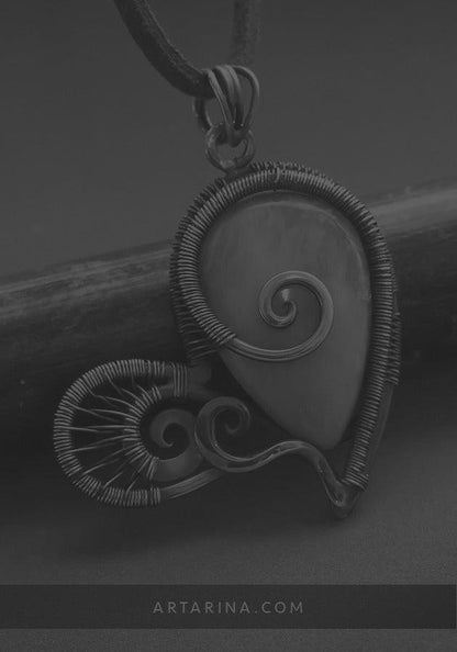 Wiccan heart pendant