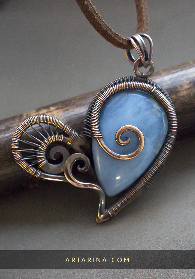 Wiccan heart pendant