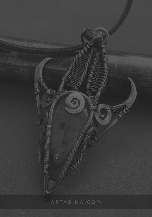 Elegant wire wrapped pendant