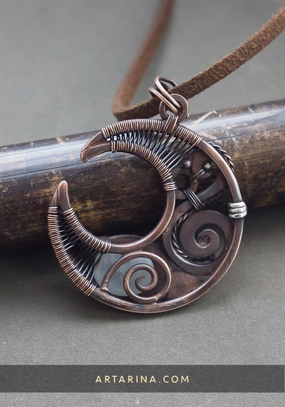 half moon jewelry pendant