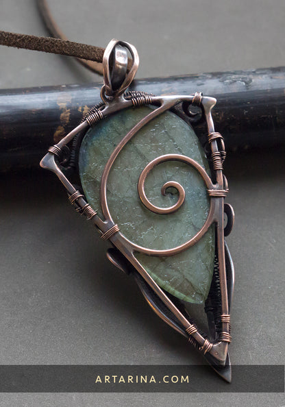 Pagan horned necklace