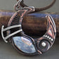 Mixed metal moonstone necklace
