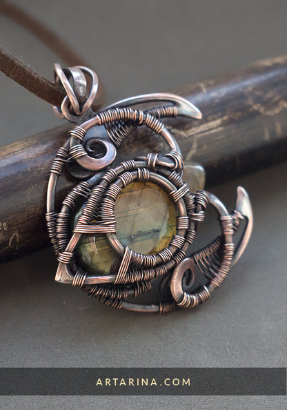 Yellow labradorite necklace