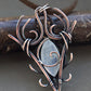 Wire wrap moonstone pendant