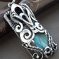 Square shape wire wrapped silver necklace