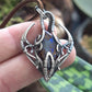 Boulder opal silver necklace