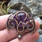 Purple amethyst handcrafted wire wrapped necklace