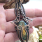 heady wire wrapped pendant necklace