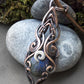 copper wire wrapped magick blue necklace 