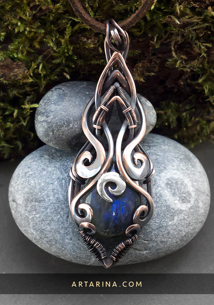 magic fairy blue jewelry pendant