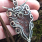 Pagan wire wrapped silver pendant