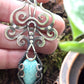 Silver wire wrapped amazonite necklace