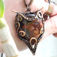 Petrified wood wire wrapped pendant