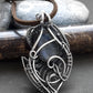 Back side silver wire wrapped pendant
