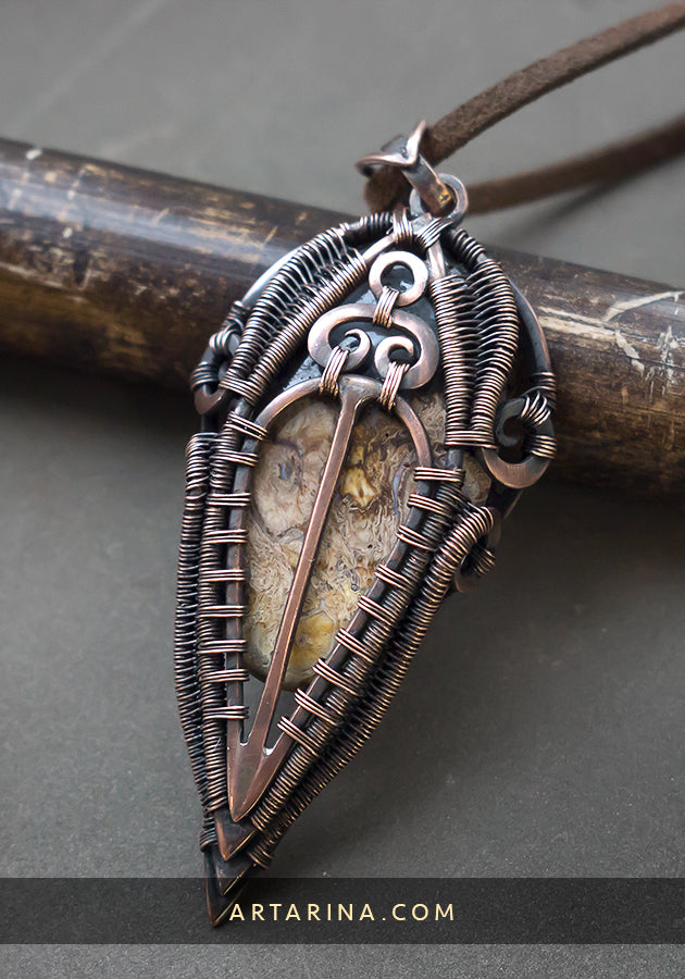 Wire wrap necklace