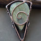 Copper wire wrapped jewelry pendant